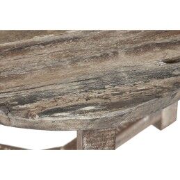 Home ESPRIT|Mesa de apoio Home ESPRIT Branco Castanho 45 x 45 x 45 cm