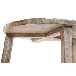 Home ESPRIT|Mesa de apoio Home ESPRIT Branco Castanho 45 x 45 x 45 cm