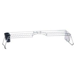 Kinvara|Escorredor de loiça Extensível para Lava-loiça Kinvara W3422A-1 Preto Prateado Metal Polipropileno 44 x 11 x 16 cm (4 Unidades)