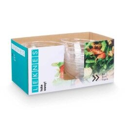 Leknes|Conjunto de pratos Leknes CK80678-1 Transparente Plástico 3,5 L 25,5 x 12,5 x 25,5 cm (12 Unidades)