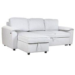 DKD Home Decor|Sofá DKD Home Decor Castanho Linho Madeira da borracha Tradicional (122 x 69 x 72 cm)