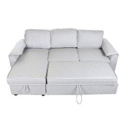 Home ESPRIT|Sofá-cama Home ESPRIT Cinzento claro Moderno 220 x 153 x 88 cm
