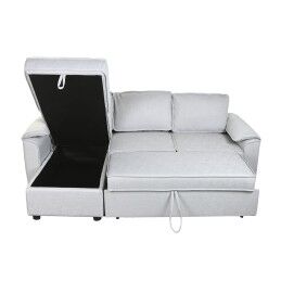 Home ESPRIT|Sofá-cama Home ESPRIT Cinzento claro Moderno 220 x 153 x 88 cm