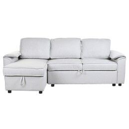 Home ESPRIT|Sofá-cama Home ESPRIT Cinzento claro Moderno 220 x 153 x 88 cm