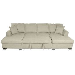 Home ESPRIT|Sofá-cama Home ESPRIT Areia Moderno 298 x 154 x 92 cm