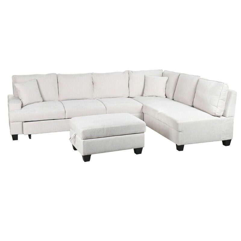 Home ESPRIT|Sofá-cama Home ESPRIT Bege Moderno 285 x 260 x 90 cm
