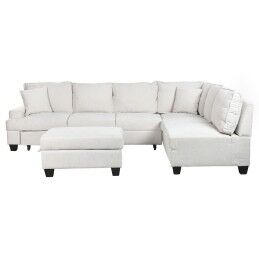Home ESPRIT|Sofá-cama Home ESPRIT Bege Moderno 285 x 260 x 90 cm