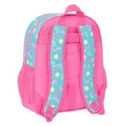 Gabby's Dollhouse|Mochila Escolar Gabby's Dollhouse Confetti Cor de Rosa Turquesa 32 x 38 x 12 cm