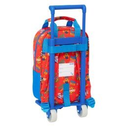 The Paw Patrol|Mochila Escolar com Rodas The Paw Patrol Cool Azul Vermelho 20 x 28 x 8 cm