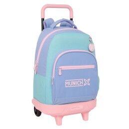 BlackFit8|Mochila Escolar com Rodas 905 BlackFit8 M313G Turquesa (32 x 42 x 15 cm)