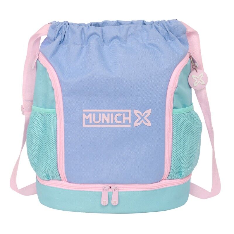 Munich|Saco Mochila com Cordas Munich Mellow Azul Cor de Rosa Celeste 35 x 40 x 1 cm Munich|Saco Mochila com Cordas Munich Mellow Azul Cor de Rosa Celeste 35 x 40 x 1 cm