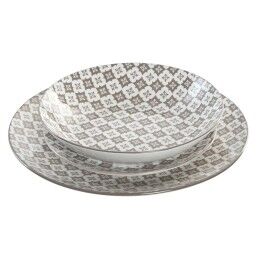 Home ESPRIT|Louça Home ESPRIT Bege Porcelana Moderno 18 Peças