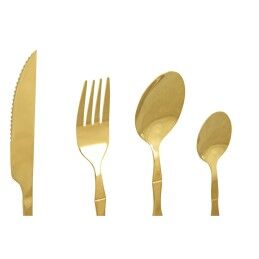 Home ESPRIT|Faqueiro Home ESPRIT Dourado Aço inoxidável 15 x 7 x 24 cm 16 Peças