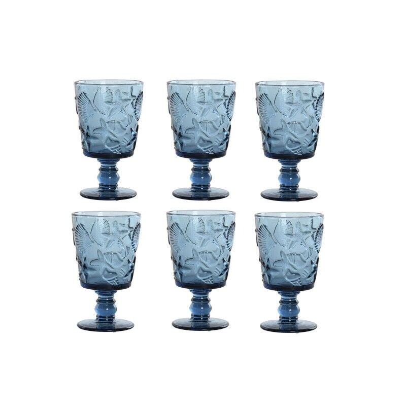 Home ESPRIT|Conjunto de Copos Home ESPRIT Azul Cristal 345 ml (6 Unidades)