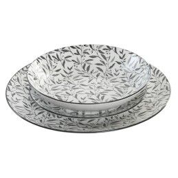 Home ESPRIT|Louça Home ESPRIT Cinzento claro Porcelana 18 Peças