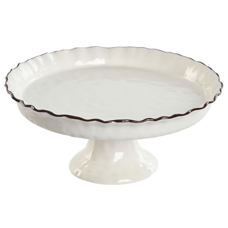 Home ESPRIT|Prato de Jantar Home ESPRIT Branco Castanho Porcelana 26 x 26 x 11 cm Home ESPRIT|Prato de Jantar Home ESPRIT Branco Castanho Porcelana 26 x 26 x 11 cm