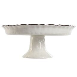 Home ESPRIT|Prato de Jantar Home ESPRIT Branco Castanho Porcelana 26 x 26 x 11 cm