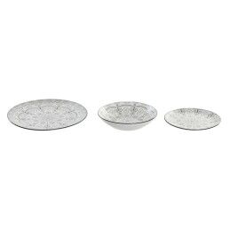 Home ESPRIT|Louça Home ESPRIT Cinzento claro Porcelana Scandi 18 Peças
