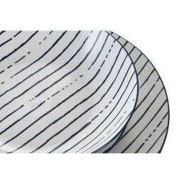Home ESPRIT|Louça Home ESPRIT Azul Porcelana Riscas Mediterrâneo 18 Peças