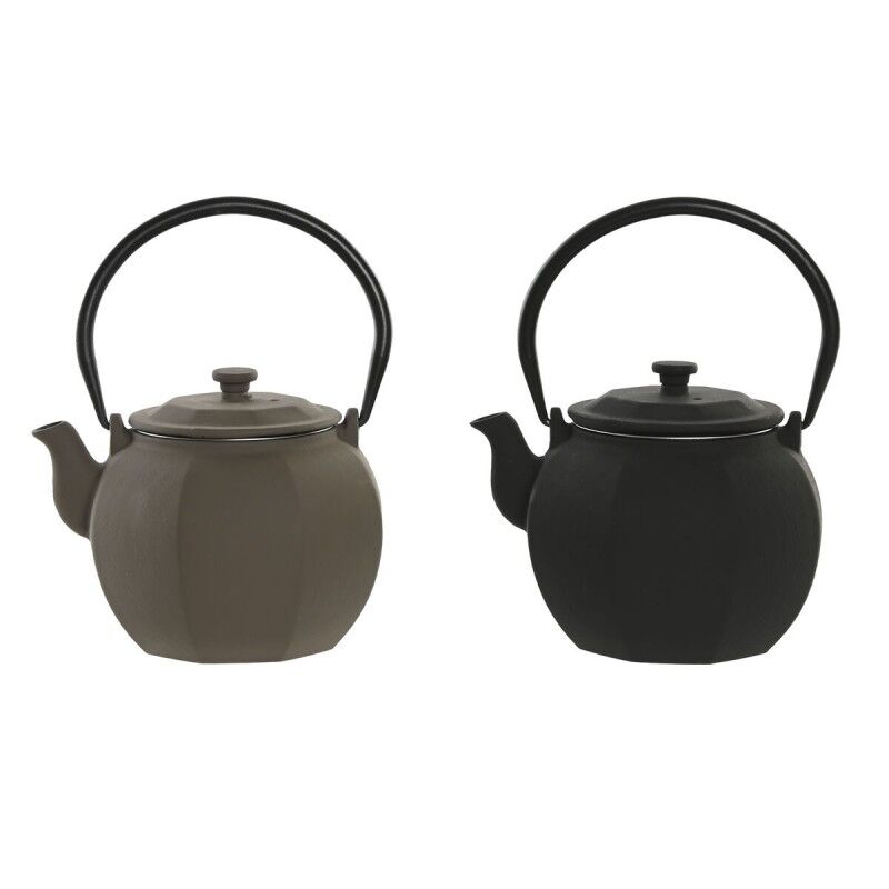 Home ESPRIT|Bule Home ESPRIT Preto Bege Aço inoxidável Ferro 780 ml (2 Unidades) Home ESPRIT|Bule Home ESPRIT Preto Bege Aço inoxidável Ferro 780 ml (2 Unidades)