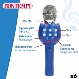 Bontempi|Microfone para Karaoke Bontempi 6 Unidades