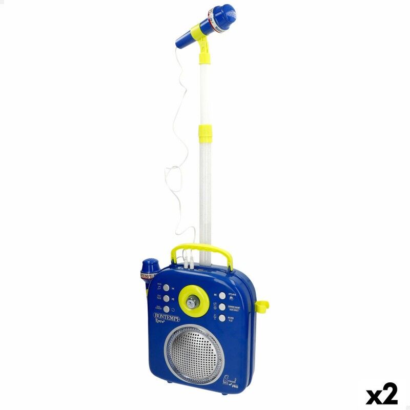 Bontempi|Altifalante com microfone para karaoke Bontempi 2 Unidades Bontempi|Altifalante com microfone para karaoke Bontempi 2 Unidades