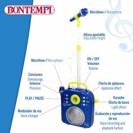 Bontempi|Altifalante com microfone para karaoke Bontempi 2 Unidades
