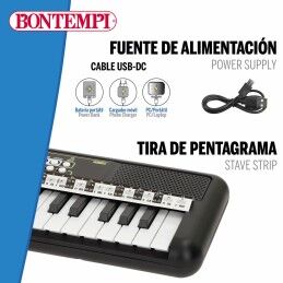 Bontempi|Teclado 37 Teclas Bontempi 42 x 4 x 15 cm (6 Unidades)