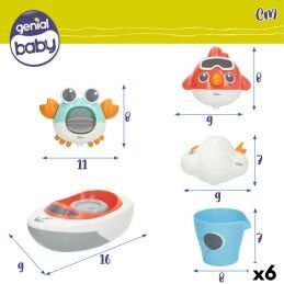 Colorbaby|Brinquedo para o Banho Colorbaby 16 x 6,5 x 9 cm 6 Unidades