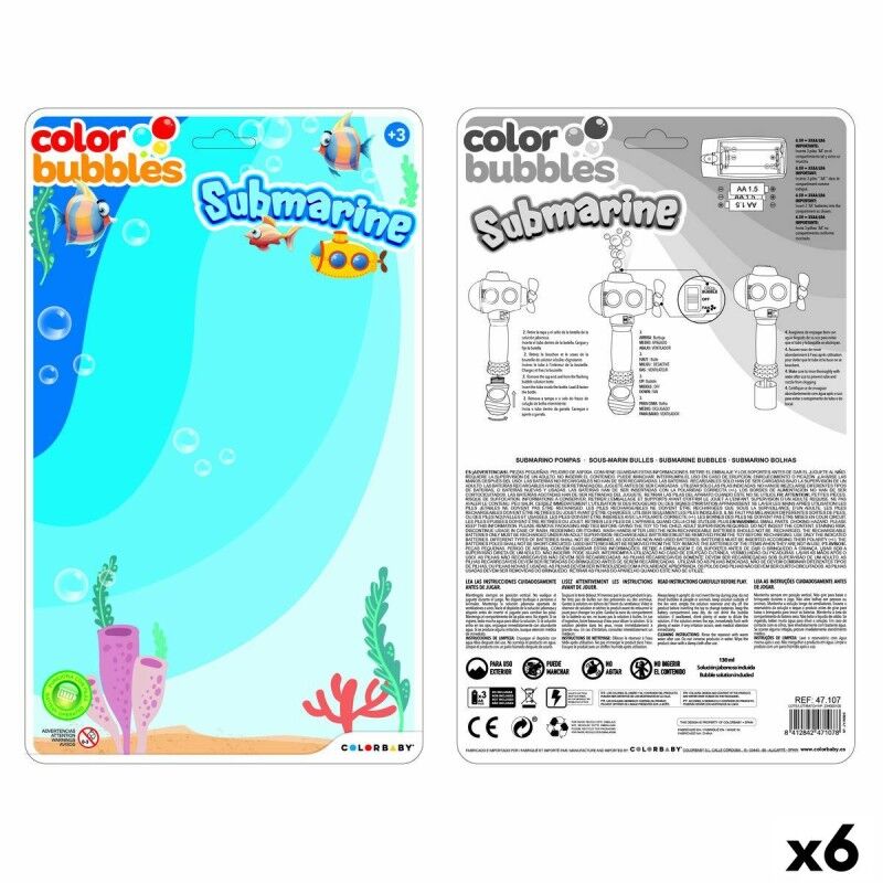 Colorbaby|Jogo de Bolas de Sabão Colorbaby 14 x 28 x 7,5 cm (6 Unidades) Colorbaby|Jogo de Bolas de Sabão Colorbaby 14 x 28 x 7,5 cm (6 Unidades)