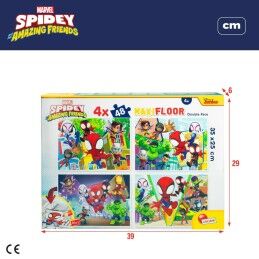 Spidey|Set de 4 Puzzles Spidey 35 x 1,5 x 25 cm 48 Peças (6 Unidades)