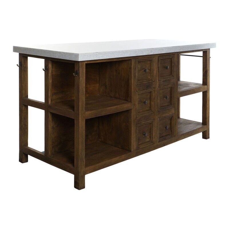 Home ESPRIT|Móvel de cozinha Home ESPRIT Branco Castanho 168 x 76 x 92 cm Home ESPRIT|Móvel de cozinha Home ESPRIT Branco Castanho 168 x 76 x 92 cm