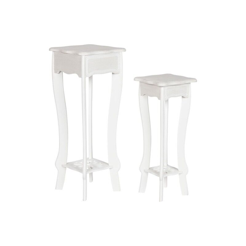 Home ESPRIT|Conjunto de 2 mesas Home ESPRIT Branco 30 x 30 x 76,5 cm Home ESPRIT|Conjunto de 2 mesas Home ESPRIT Branco 30 x 30 x 76,5 cm