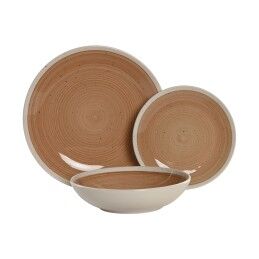 Home ESPRIT|Louça Home ESPRIT Branco Laranja Grés 18 Peças
