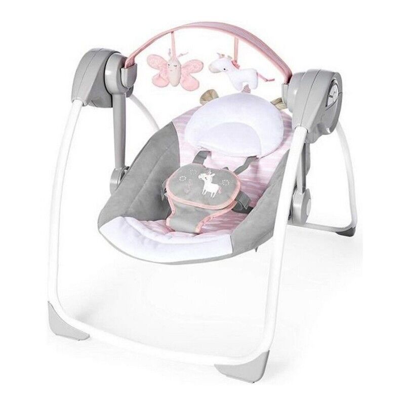 Ingenuity|Cadeira de baloiço Ingenuity Compact Swing - Flora Rosa Claro