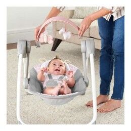 Ingenuity|Cadeira de baloiço Ingenuity Compact Swing - Flora Rosa Claro