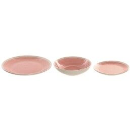 Home ESPRIT|Louça Home ESPRIT Branco Cor de Rosa Grés 18 Peças