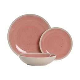 Home ESPRIT|Louça Home ESPRIT Branco Cor de Rosa Grés 18 Peças