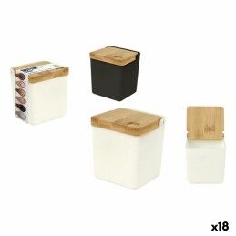DKD Home Decor|Saleiro com Tampa DKD Home Decor Marinha Multicolor Bambu Dolomite 12,5 x 12,5 x 11,5 cm