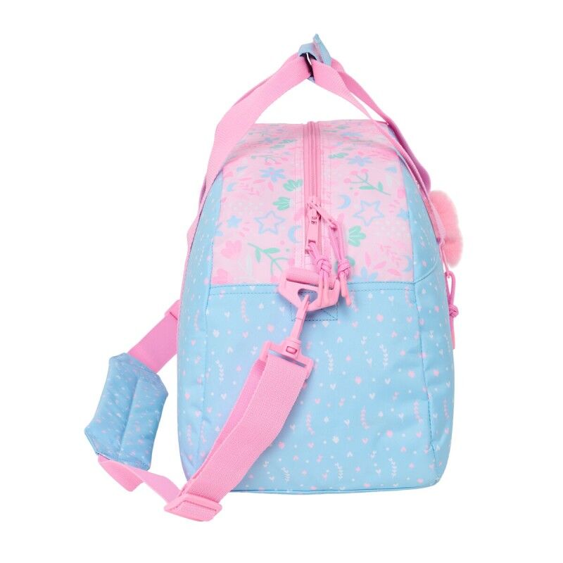 BlackFit8|Saco de Desporto BlackFit8 Smile Cor de Rosa Azul Claro 50 x 26 x 20 cm
