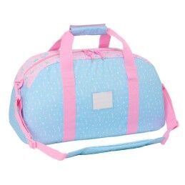 BlackFit8|Saco de Desporto BlackFit8 Smile Cor de Rosa Azul Claro 50 x 26 x 20 cm