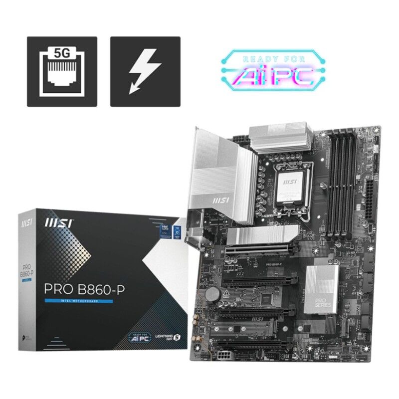 MSI|Placa Mãe MSI PRO B860-P LGA 1851 AMD MSI|Placa Mãe MSI PRO B860-P LGA 1851 AMD
