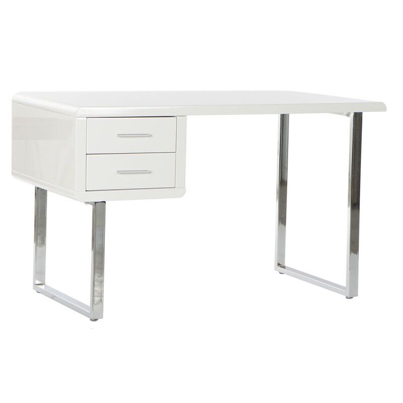 DKD Home Decor|Secretária DKD Home Decor Branco Prateado Metal Madeira MDF 120 x 55 x 76 cm DKD Home Decor|Secretária DKD Home Decor Branco Prateado Metal Madeira MDF 120 x 55 x 76 cm