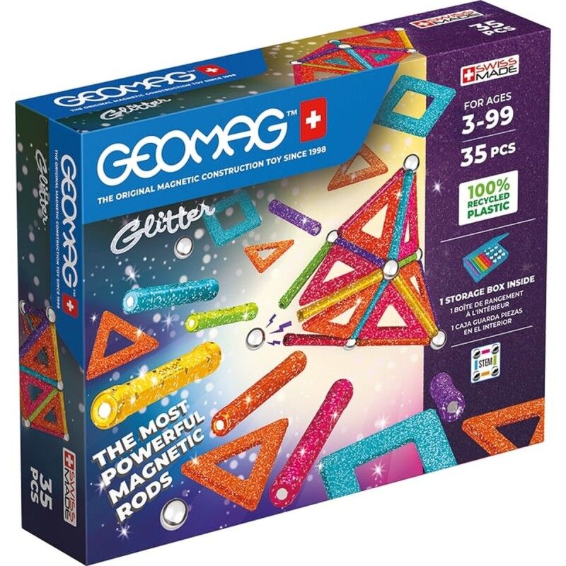 Geomag|Playset Geomag Glitter (35 Peças) Geomag|Playset Geomag Glitter (35 Peças)