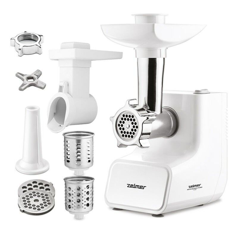 Zelmer|Picadora Zelmer ZMM3512B Branco Prateado Metal 1500 W Zelmer|Picadora Zelmer ZMM3512B Branco Prateado Metal 1500 W