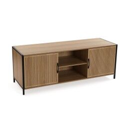 Home ESPRIT|Móvel de TV Home ESPRIT Castanho Preto Metal Acácia 145 x 40 x 52 cm