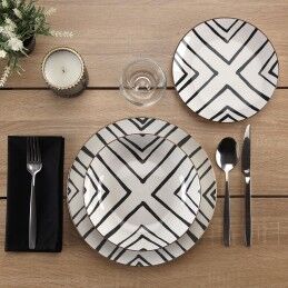 Versa|Louça Versa Cinzento Porcelana 18 Peças