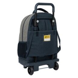 Safta|Mochila Escolar com Rodas Safta Azul Cinzento 33 x 22 x 45 cm