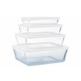 Pyrex|Recipiente para Conservar Alimentos Pyrex Branco Transparente Retangular 1,5 L