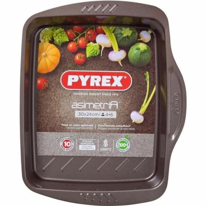 Pyrex|Bandeja para Forno Pyrex Castanho Preto Metal Pyrex|Bandeja para Forno Pyrex Castanho Preto Metal